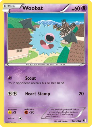 Woobat #70 · Boundaries Crossed Pokémon card