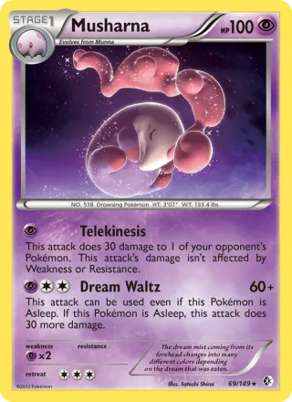 Musharna #69 · Boundaries Crossed Pokémon card