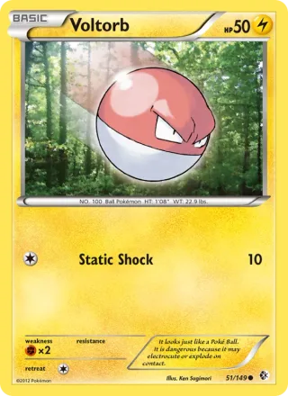 Voltorb #51 · Boundaries Crossed Pokémon card