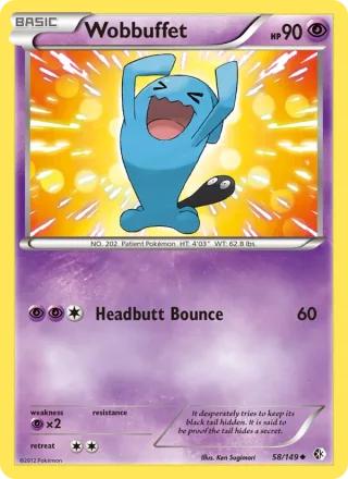 Wobbuffet #58 · Boundaries Crossed Pokémon card