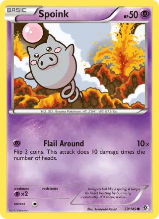 Spoink #59 · Boundaries Crossed Pokémon card