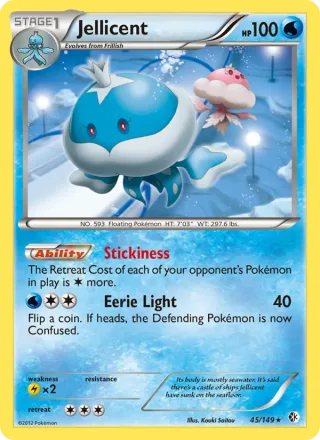 Jellicent #45 · Boundaries Crossed Pokémon card