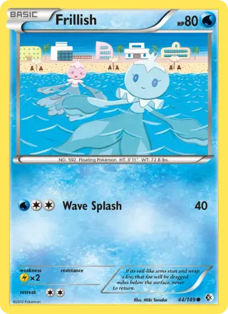 Frillish #44 · Boundaries Crossed Pokémon card