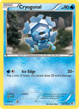 Cryogonal #46 · Boundaries Crossed Pokémon card