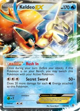Keldeo-EX #49 · Boundaries Crossed Pokémon card