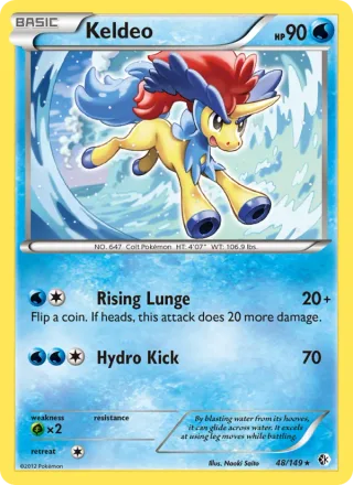 Keldeo #48 · Boundaries Crossed Pokémon card