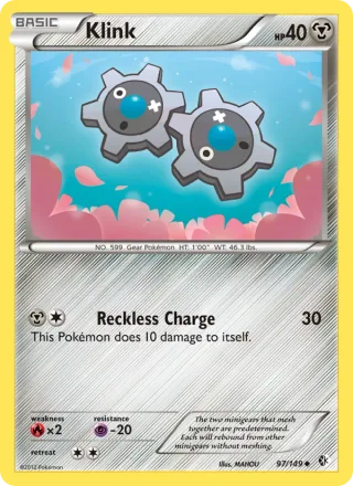 Klink #97 · Boundaries Crossed Pokémon card