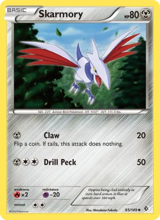 Skarmory #95 · Boundaries Crossed Pokémon card