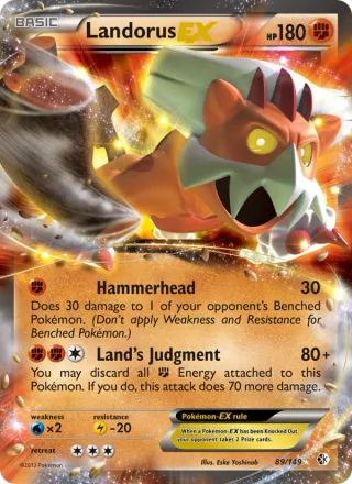 Landorus-EX #89 · Boundaries Crossed Pokémon card