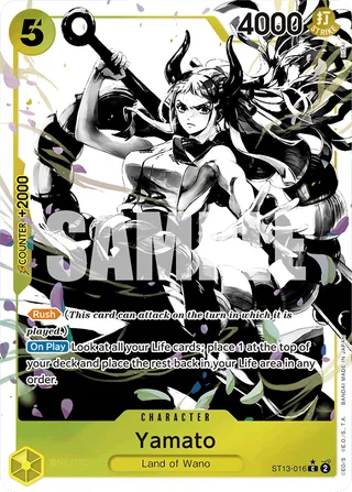 Yamato (Reprint) #ST13-016-reprint · ST-28: Starter Deck 28 GREEN/YELLOW Yamato One Piece card