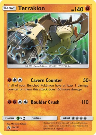 Terrakion #SM223 · SM Black Star Promos Pokémon card