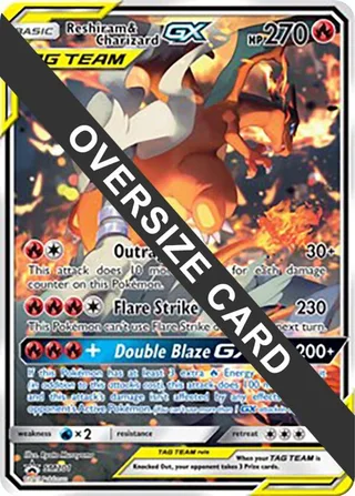 Reshiram & Charizard GX - SM201 #SM201 · Jumbo cards Pokémon card