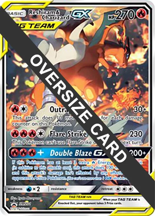Reshiram & Charizard GX - SM201 full card art