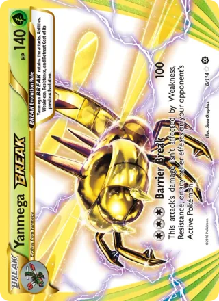 Yanmega BREAK #8 · Steam Siege Pokémon card