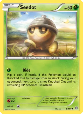 Seedot #9 · Steam Siege Pokémon card
