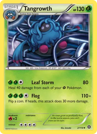 Tangrowth #2 · Steam Siege Pokémon card