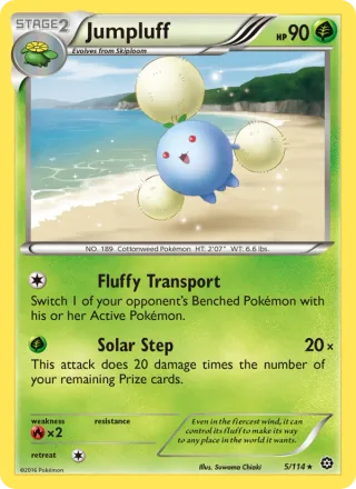 Jumpluff #5 · Steam Siege Pokémon card