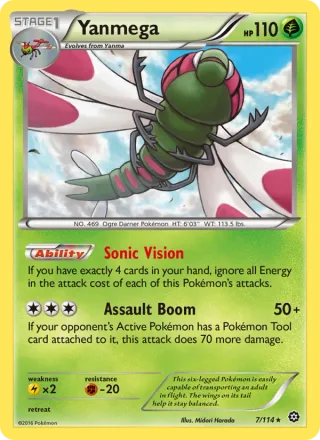 Yanmega #7 · Steam Siege Pokémon card