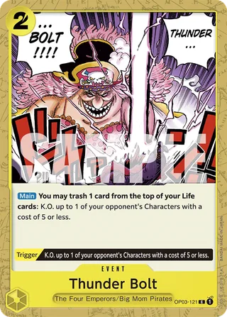 Thunder Bolt (Textured Foil) #OP03-121-textured-foil · Premium Booster -The Best- One Piece card