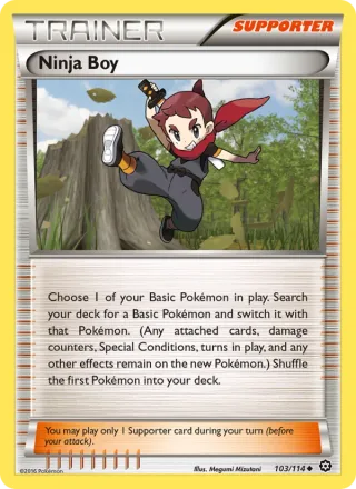 Ninja Boy #103 · Steam Siege Pokémon card