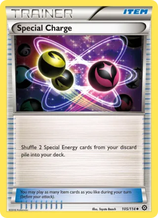 Special Charge #105 · Steam Siege Pokémon card