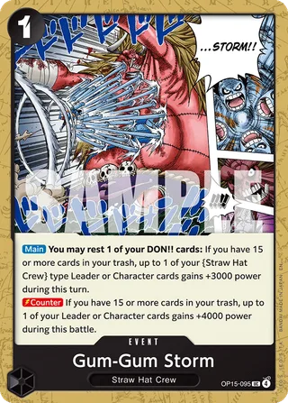 Gum-Gum Storm #OP15-095 · Adventure on Kami's Island One Piece card
