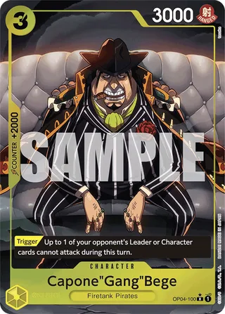 Capone"Gang"Bege (Alternate Art) #OP04-100-alternate-art · Premium Booster -The Best- One Piece card
