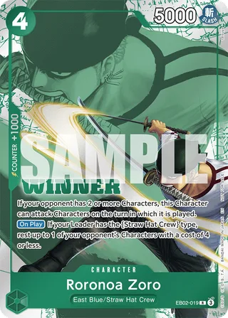 Roronoa Zoro (Winner Pack 2025 Vol. 3) #EB02-019-winner-pack-2025-vol-3 · One Piece Promotion Cards One Piece card