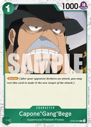 Capone"Gang"Bege (Full Art) #ST02-004-full-art · Premium Booster -The Best- One Piece card