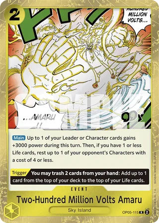 Two-Hundred Million Volts Amaru (Textured Foil) #OP05-115-textured-foil · Premium Booster -The Best- One Piece card