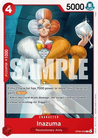 Inazuma #OP06-002 · Wings of the Captain Pre-Release Cards One Piece card