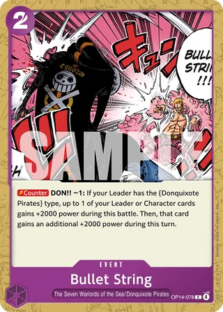 Bullet String #OP14-078 · The Azure Sea's Seven One Piece card