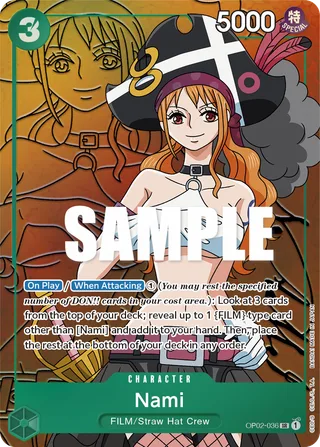 Nami (Alternate Art) #OP02-036-alternate-art · Paramount War One Piece card