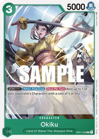 Okiku (Tournament Pack Vol. 4) #OP01-035-tournament-pack-vol-4 · One Piece Promotion Cards One Piece card