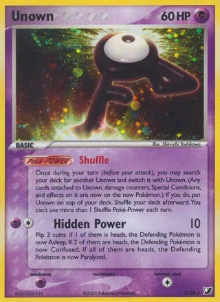Unown (F) #00F · Unseen Forces Pokémon card