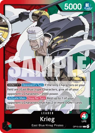 Krieg #OP15-001 · Adventure on Kami's Island One Piece card