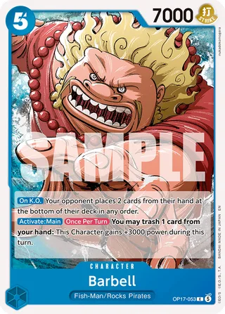 Barbell #OP17-053 · The World's Strongest Warriors One Piece card
