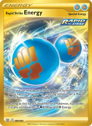 Rapid Strike Energy #182 · Battle Styles Pokémon card