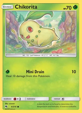 Chikorita #6 · Lost Thunder Pokémon card