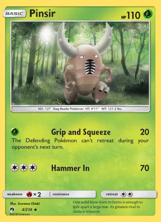 Pinsir #4 · Lost Thunder Pokémon card