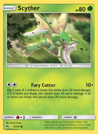 Scyther #3 · Lost Thunder Pokémon card