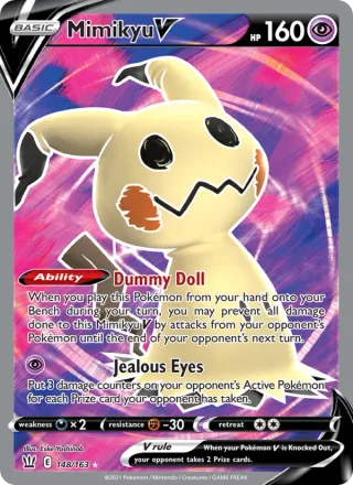 Mimikyu V #148 · Battle Styles Pokémon card