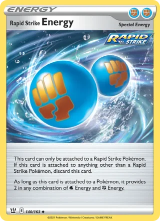 Rapid Strike Energy #140 · Battle Styles Pokémon card