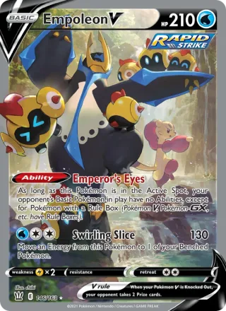 Empoleon V #146 · Battle Styles Pokémon card