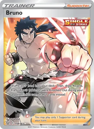 Bruno #158 · Battle Styles Pokémon card