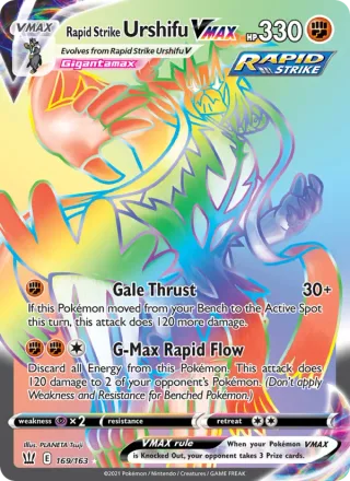 Rapid Strike Urshifu VMAX #169 · Battle Styles Pokémon card