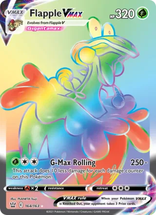 Flapple VMAX #164 · Battle Styles Pokémon card