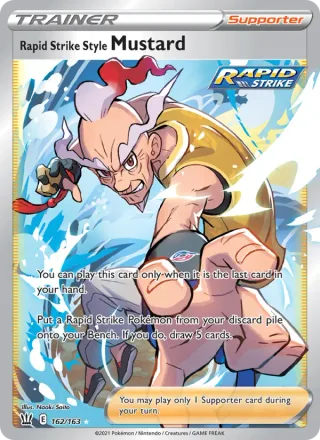 Rapid Strike Style Mustard #162 · Battle Styles Pokémon card