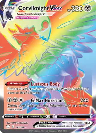 Corviknight VMAX #171 · Battle Styles Pokémon card