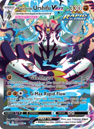 Rapid Strike Urshifu VMAX #170 · Battle Styles Pokémon card